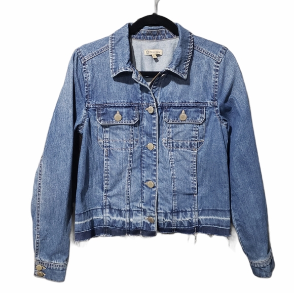 Democracy Jackets & Blazers - Democracy Frayed Denim Jacket Small 100% Cotton